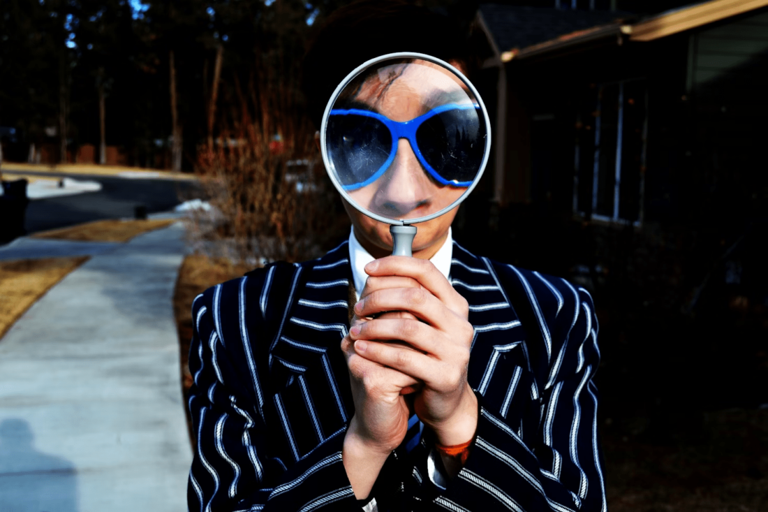 Looking through a magnifying glass