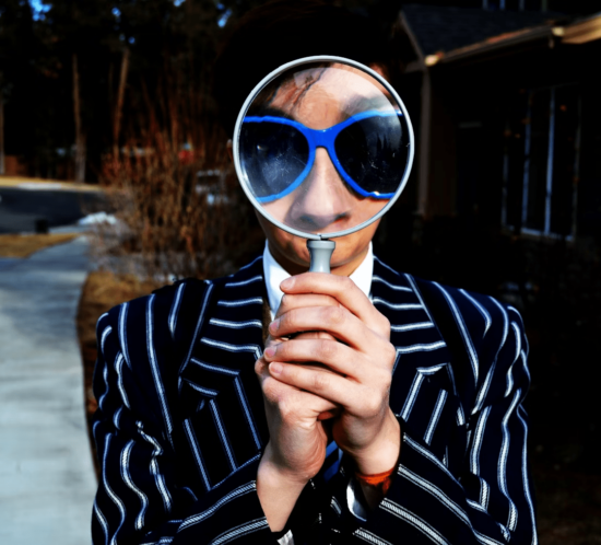 Looking through a magnifying glass